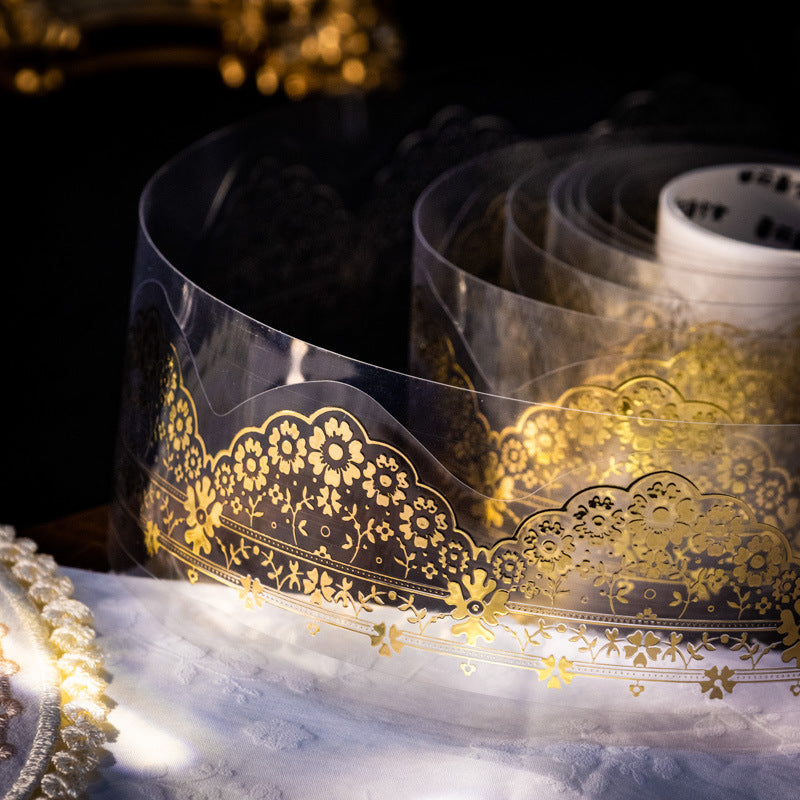 Lace PET Tape – Gold-Stamped Flashing Series, 2m - ViktaShop