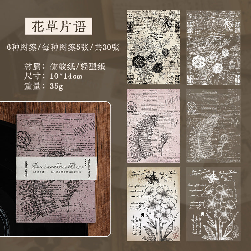 Fingertip Phrase Kraft Paper Set – Collage & Envelope Backing Paper, 8 Options - ViktaShop