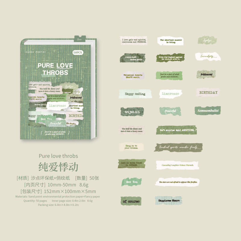 Vintage English Label Sticker, 6 Options - ViktaShop