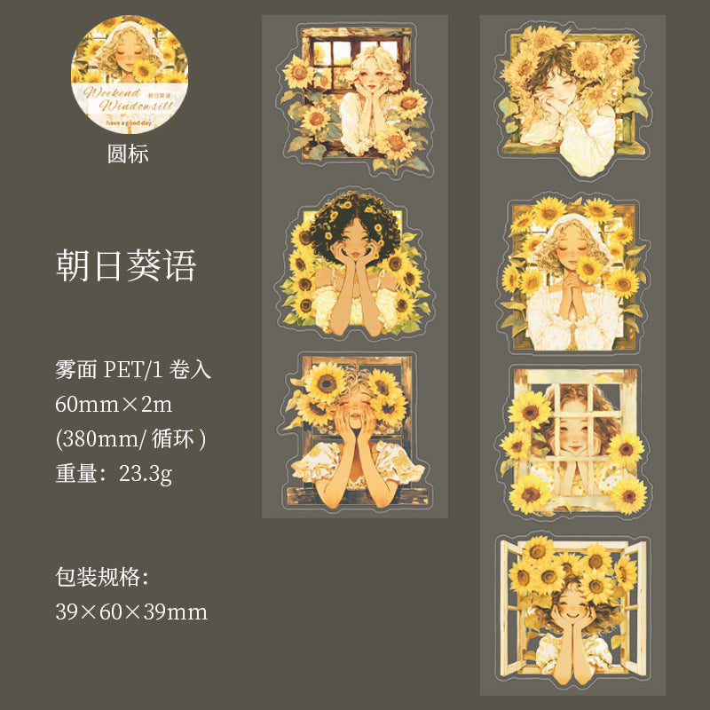 PET Tape Weekend Windowsill Series Girls, 2m - ViktaShop