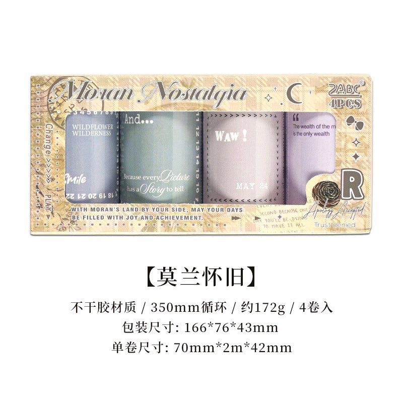 Moran’s Border English Tape Set - DIY Journal Sticker Box, 2 Options - ViktaShop