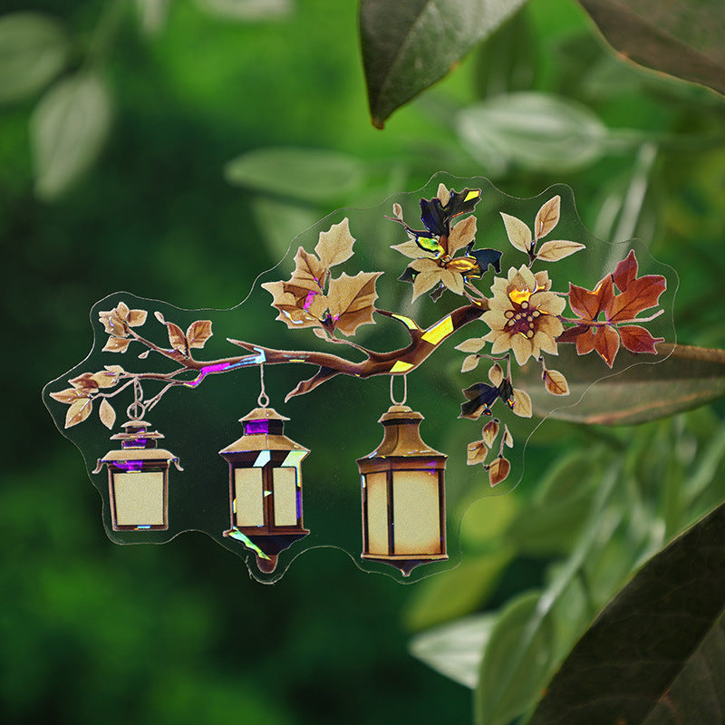 Waterproof PET Laser Stickers – Lamp & Starfish Retro Series, 6 Options - ViktaShop