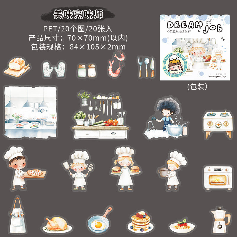 Dream Career Series PET Stickers, 6 Options - ViktaShop