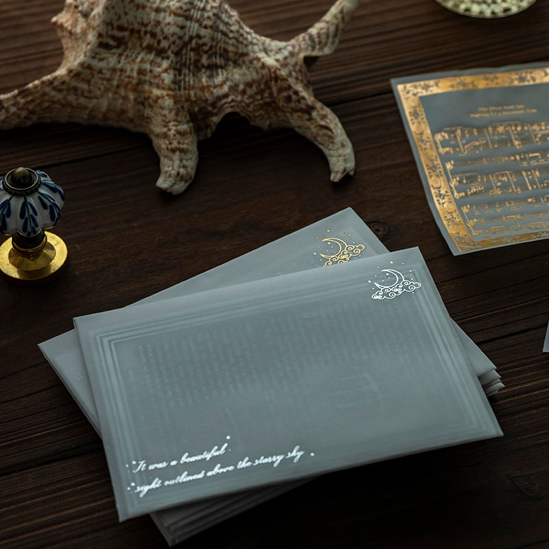 Starry Sky Gilded Sulfuric Acid Paper - Music Tickets & Letters, 8 Options - ViktaShop