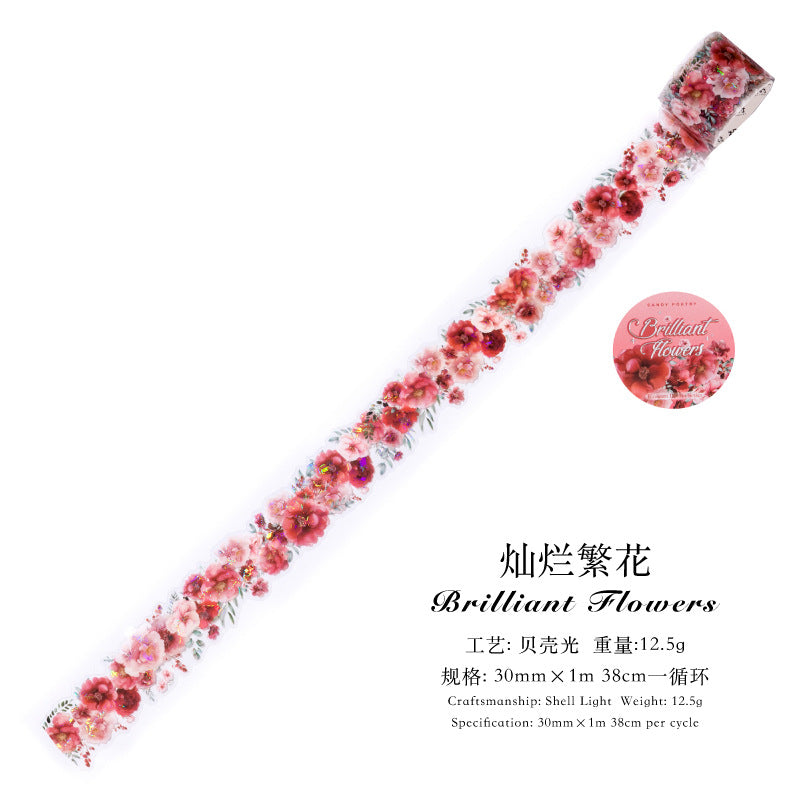 Sugar Poem Ice Crystal PET Special-Shaped Tape - ViktaShop