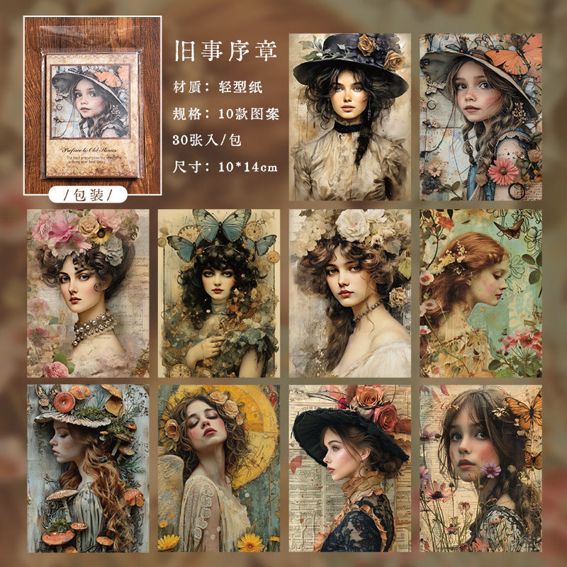 Sunset Forest Collage Decoration Material Paper, 10 Pcs - ViktaShop