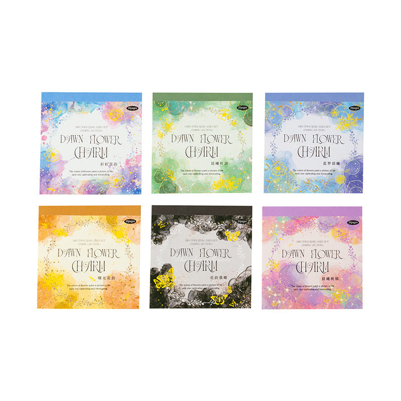 Flower Charm Stickers - Morning Dawn Series, 20 Pcs - ViktaShop