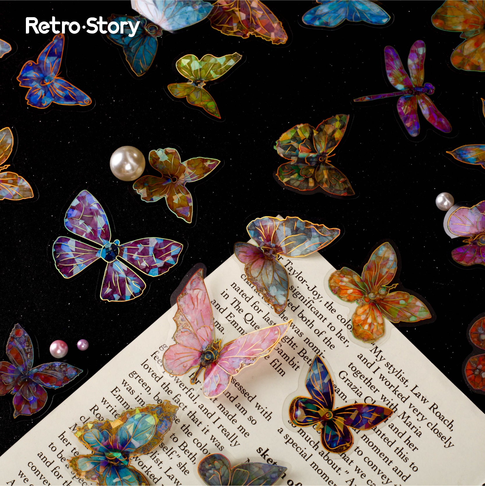 Gold Foil PET Stickers – Air Travel Series, 10 Options - ViktaShop