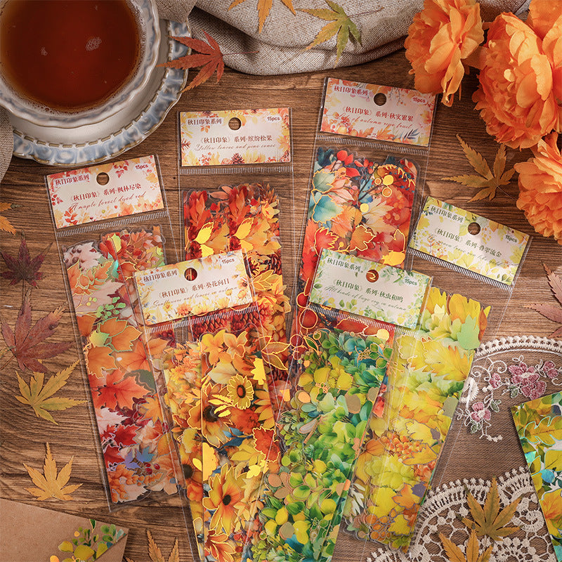 Autumn Impression PET Sticker Pack, 6 Options - ViktaShop