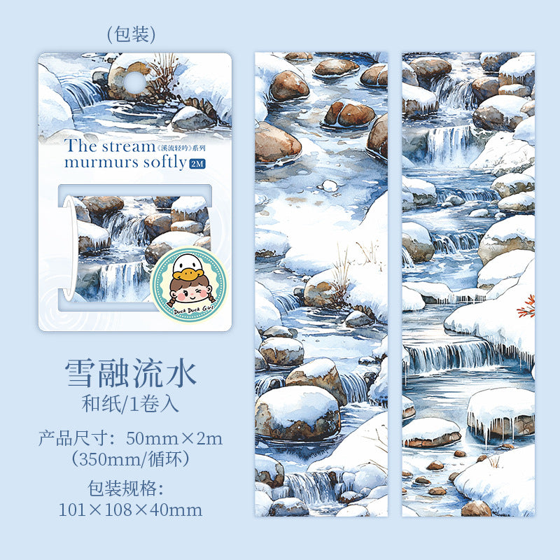 Paper Tape – Stream Humming Series, Landscaping Theme, 6 Options - ViktaShop