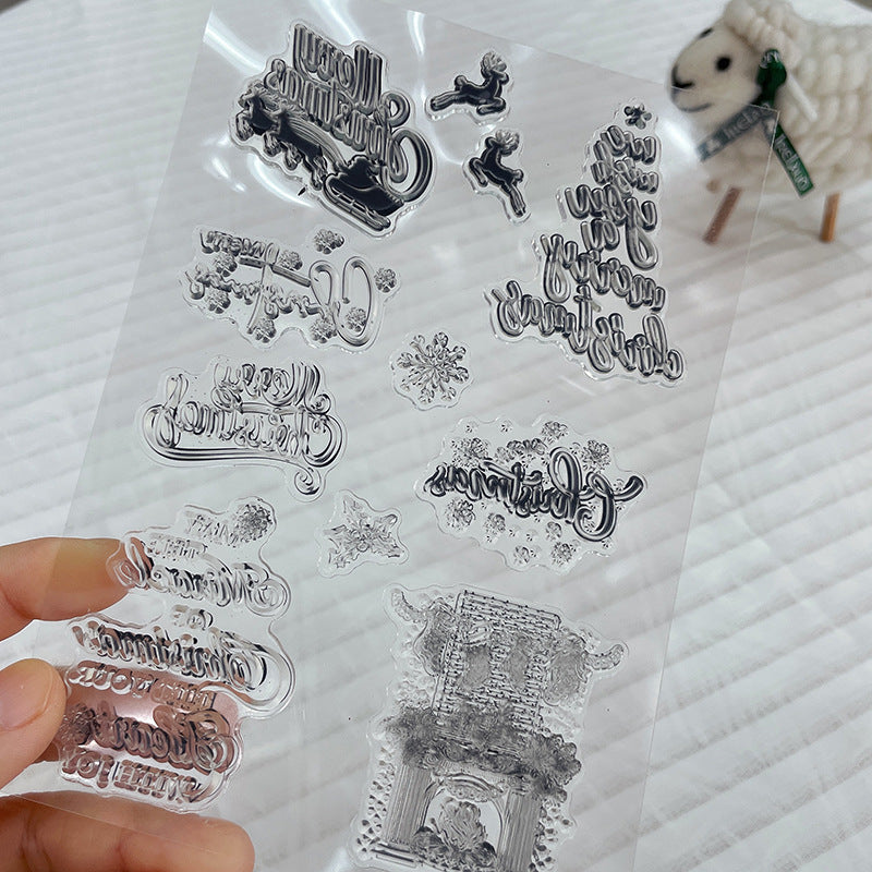 Christmas English Transparent Silicone Stamp – DIY Journal Decorative Seal - ViktaShop