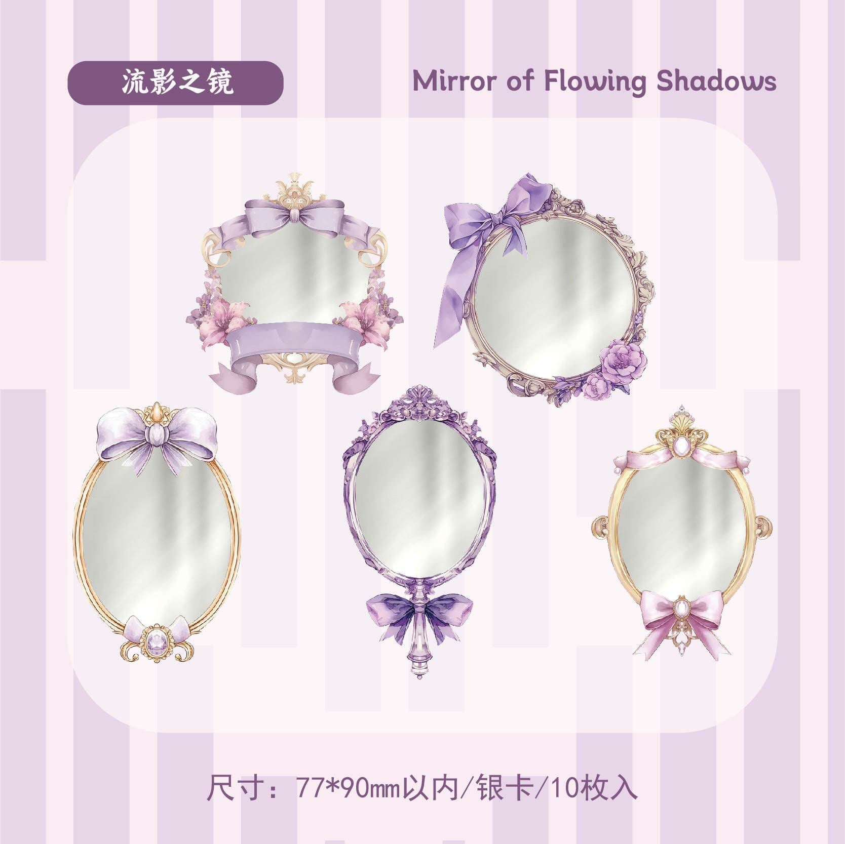 Glazed Mirror Series Notes - Alice's Mirror & More - 6 pcs - ViktaShop