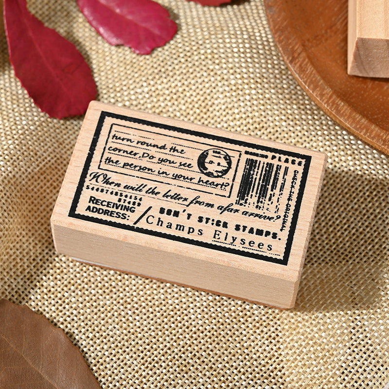 Vintage Wooden Postmark Seal – Flowers & Plants Stamp, 7 Options - ViktaShop