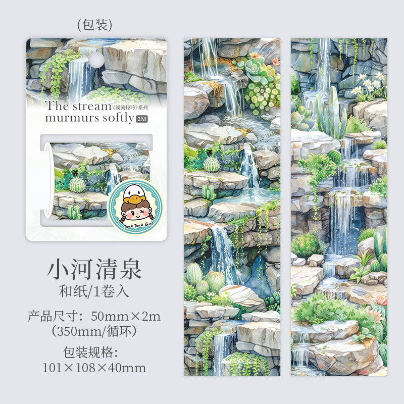 Paper Tape – Stream Humming Series, Landscaping Theme, 6 Options - ViktaShop