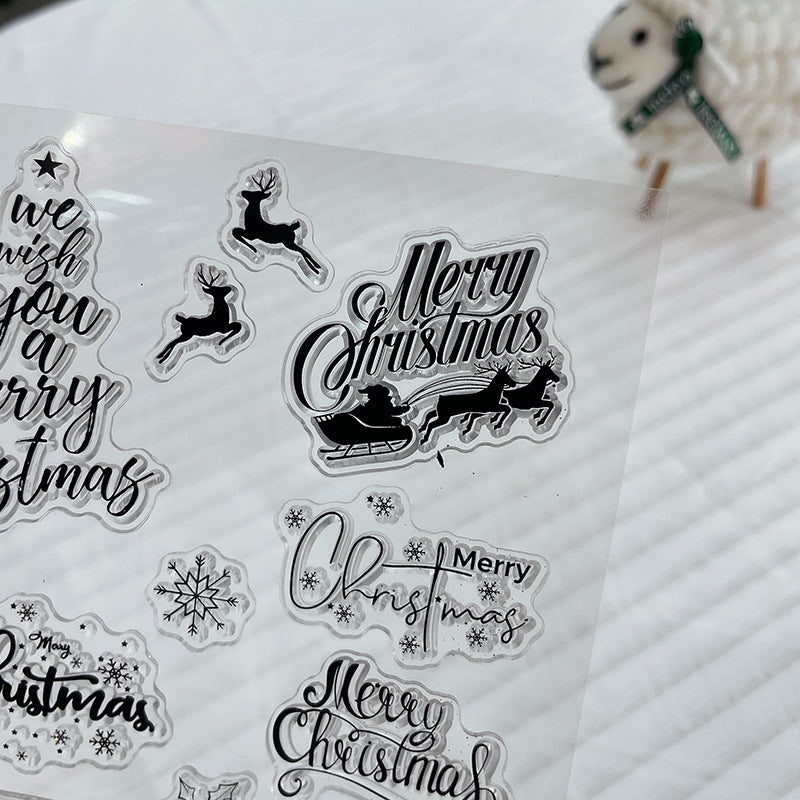 Christmas English Transparent Silicone Stamp – DIY Journal Decorative Seal - ViktaShop