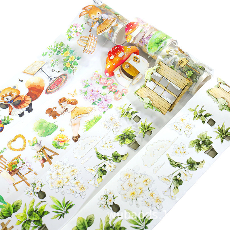 Animal PET Tape Set - Landscape Character Stickers, 2m - ViktaShop