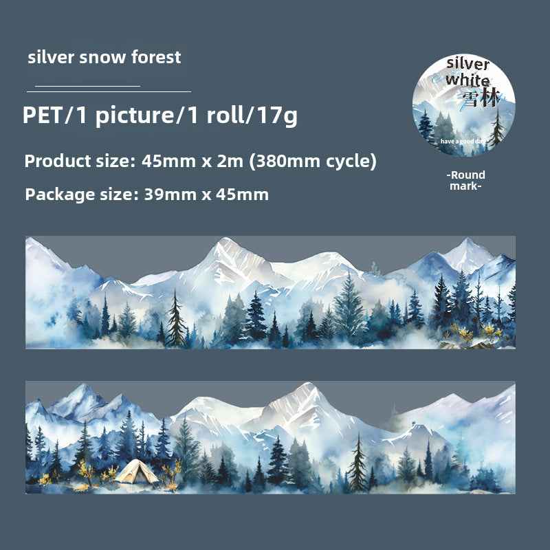 Mountain PET Tape for Scrapbooking