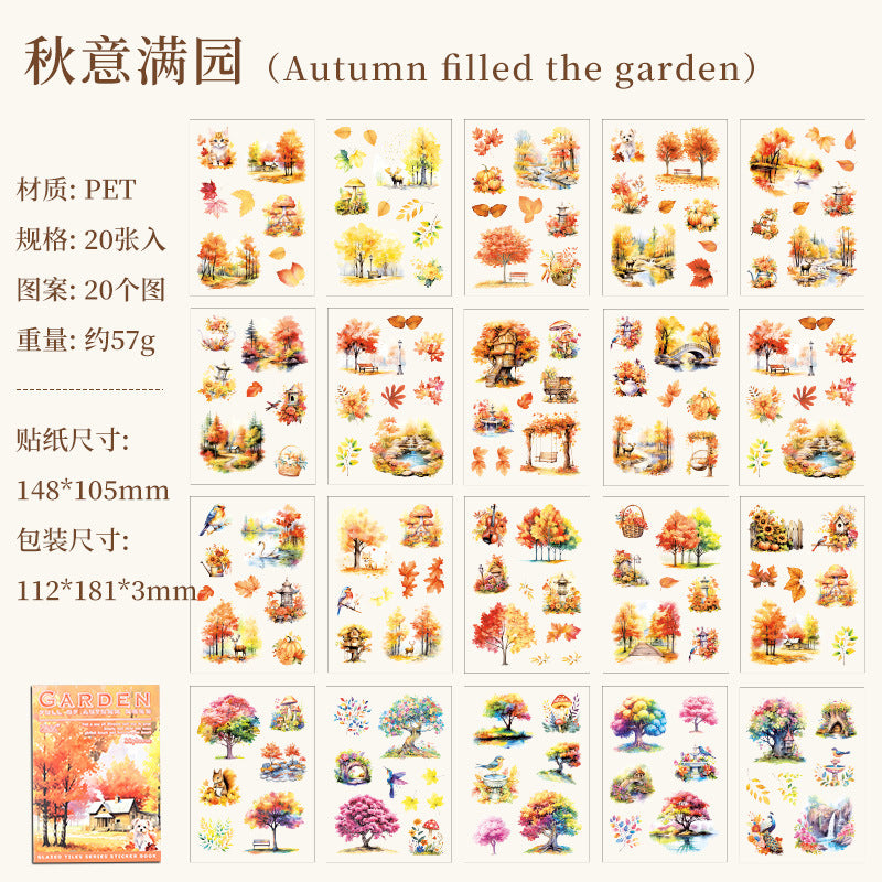 Cross-border PET Sticker Sheet Glazed Tile House - ViktaShop