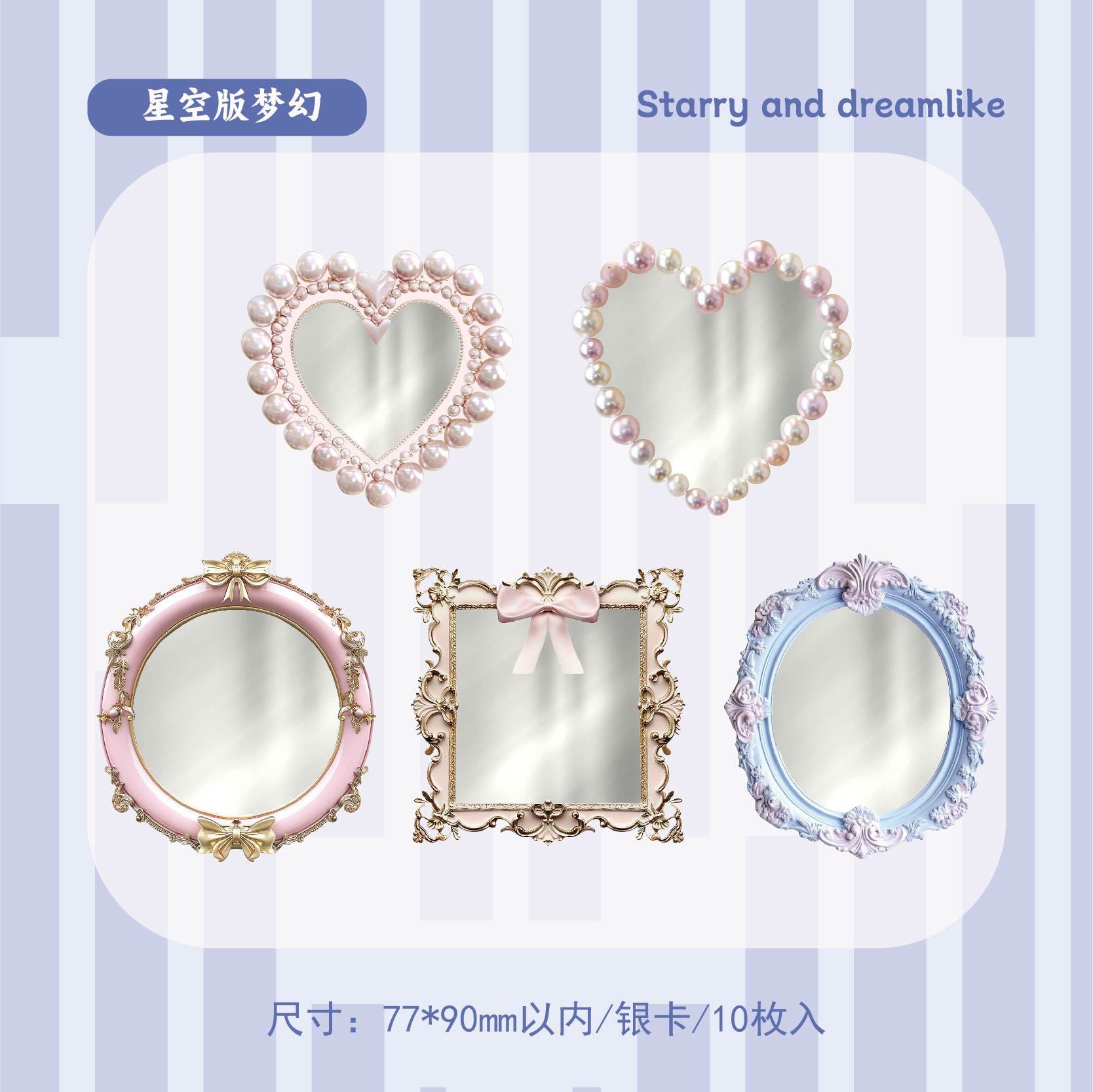 Glazed Mirror Series Notes - Alice's Mirror & More - 6 pcs - ViktaShop