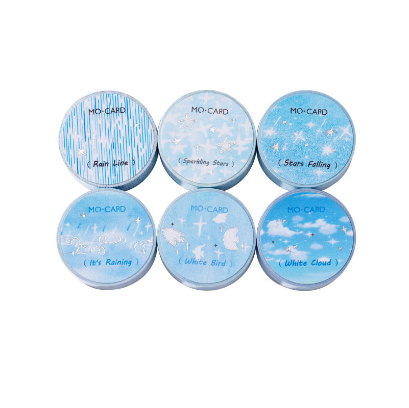 Starry Sky Hot Silver Washi Tape, 2m - ViktaShop