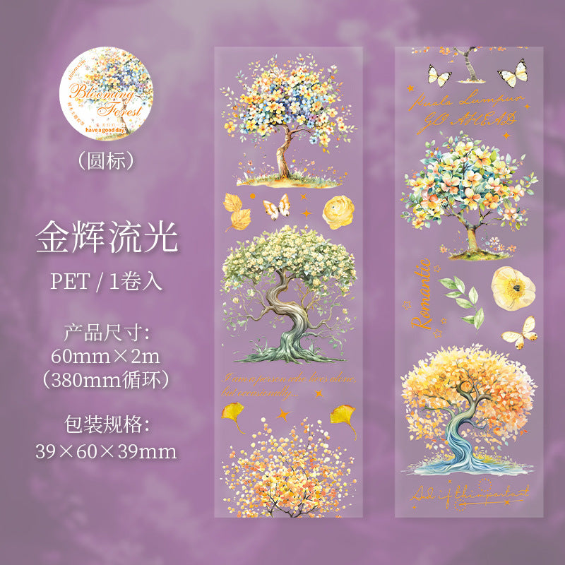 PET Tape – Blooming Forest Tree Series, 2m - ViktaShop