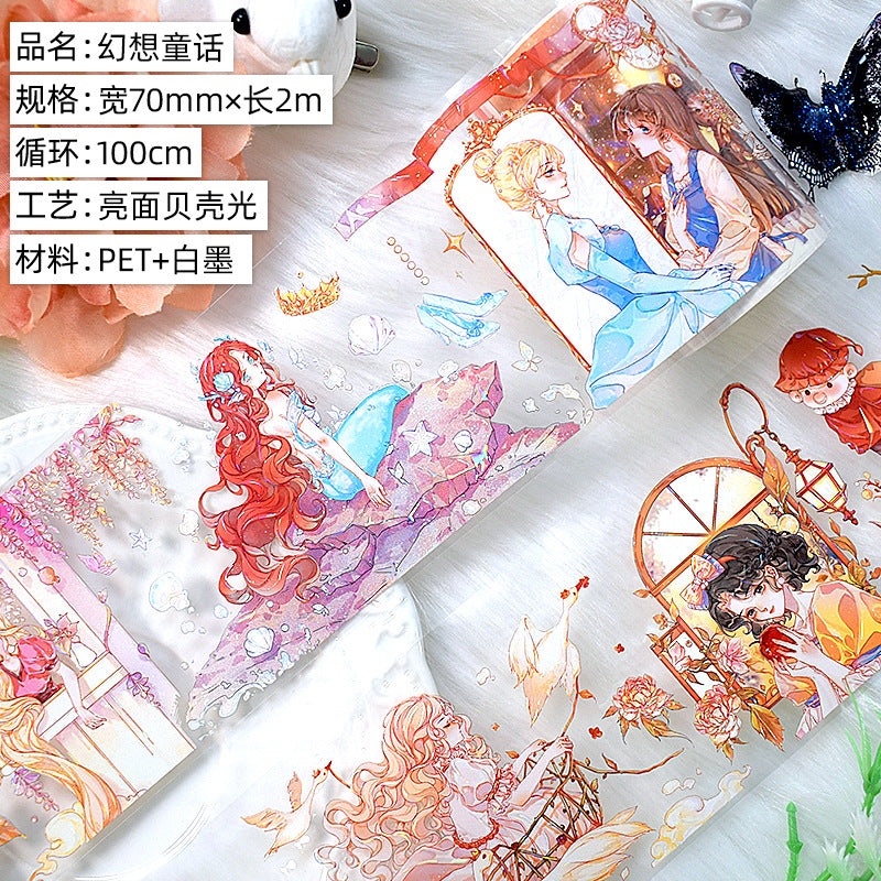Fantasy Fairy Tale PET Tape - Collage Sticker Roll for Decoration, 2m - ViktaShop