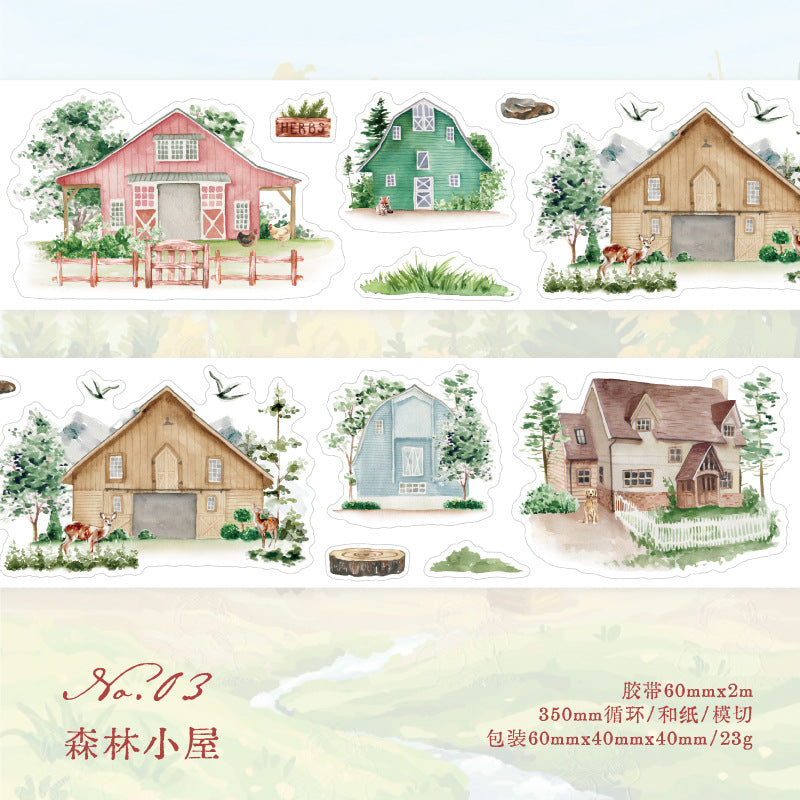 Twilight Slow Crossing Spring Light Series Washi Tape, 4 Options - ViktaShop