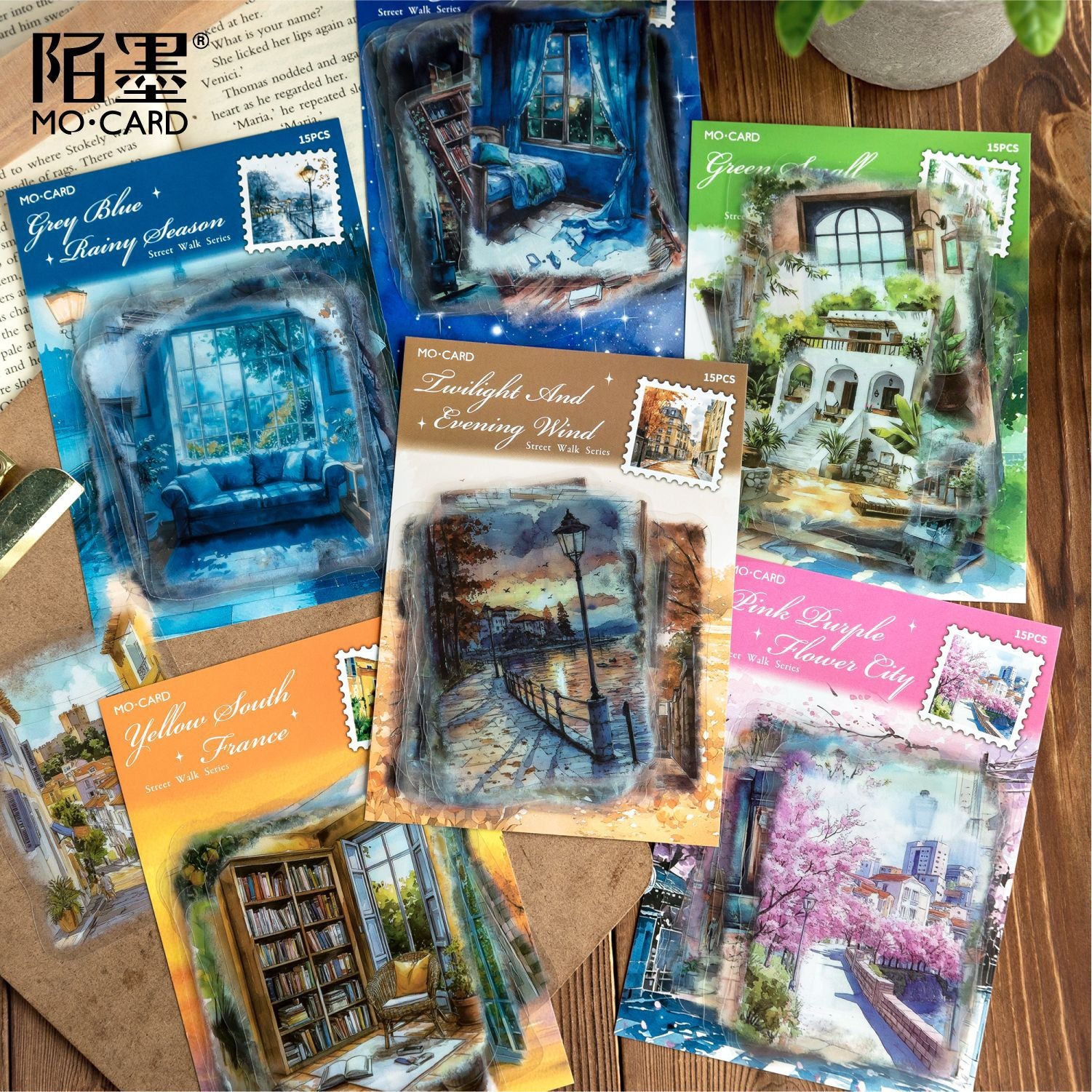 Street Stroll PET Landscaping Stickers, 15 Pcs - ViktaShop