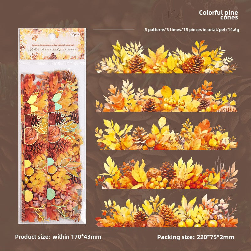 Autumn Impression PET Sticker Pack, 6 Options - ViktaShop