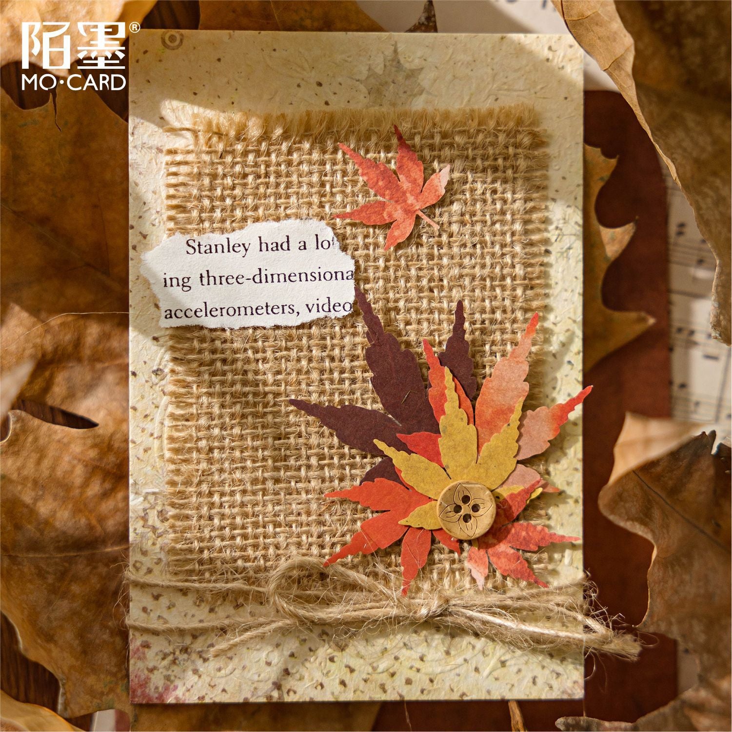 White Kraft Paper Hollow Material - Leaf Pickup Series, 30 Sheets - ViktaShop