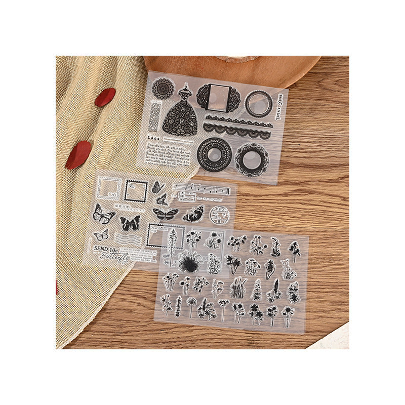 Transparent Silicone Seal – Stamp Set for Journals & DIY, 7 Options - ViktaShop