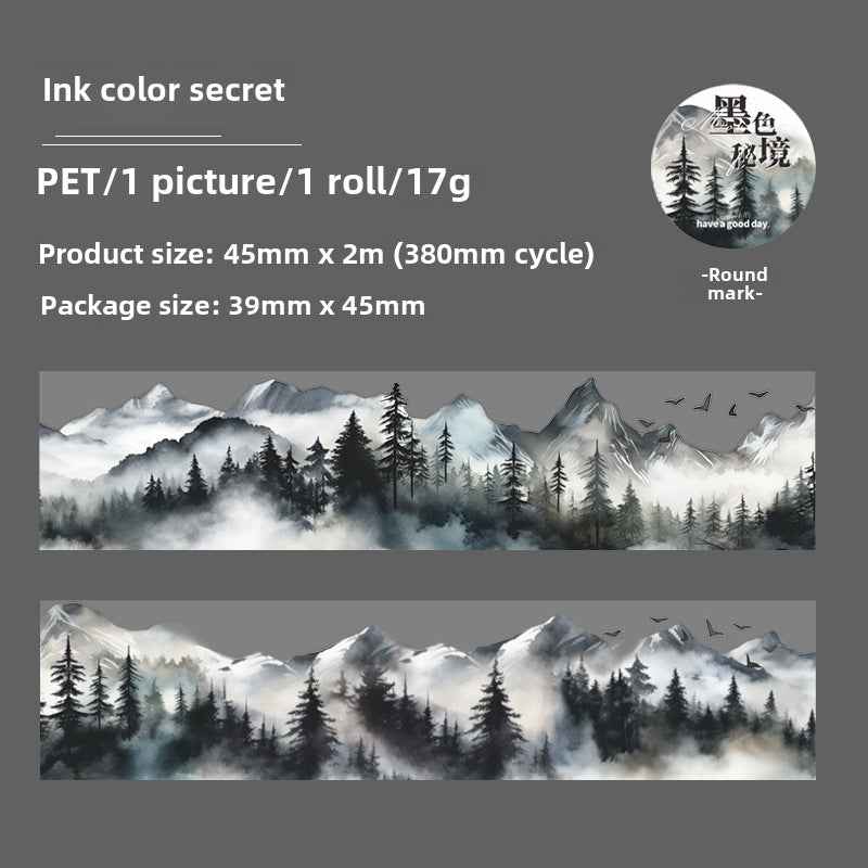 Mountain PET Tape for Scrapbooking