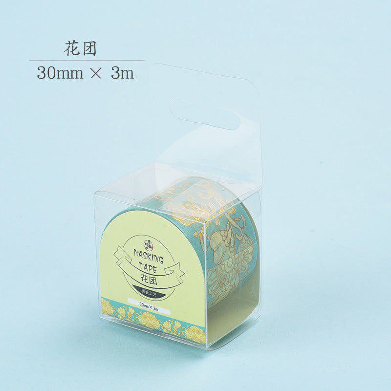 Ancient Style Flowers Bronzing Hand Tape, 3m - ViktaShop