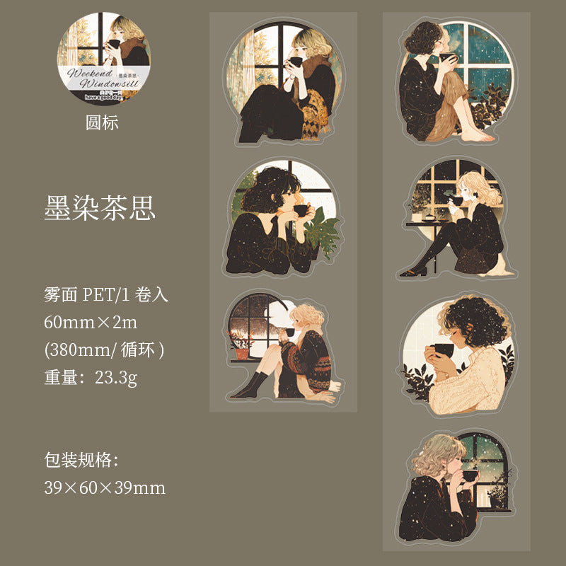 PET Tape Weekend Windowsill Series Girls, 2m - ViktaShop