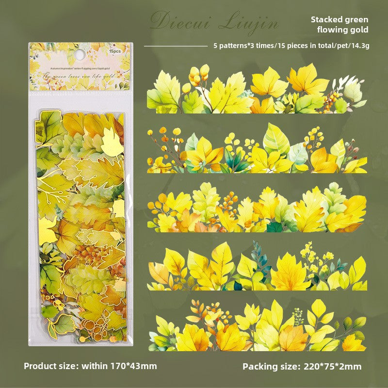 Autumn Impression PET Sticker Pack, 6 Options - ViktaShop