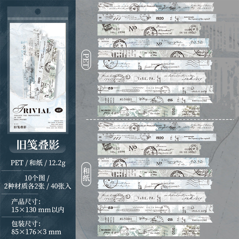 ticker Pack – Retro Style, Daily Element Handbook Material - ViktaShop