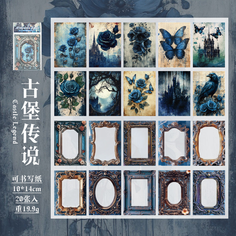 Black Flame Rose Material Paper, 20 Pcs - ViktaShop