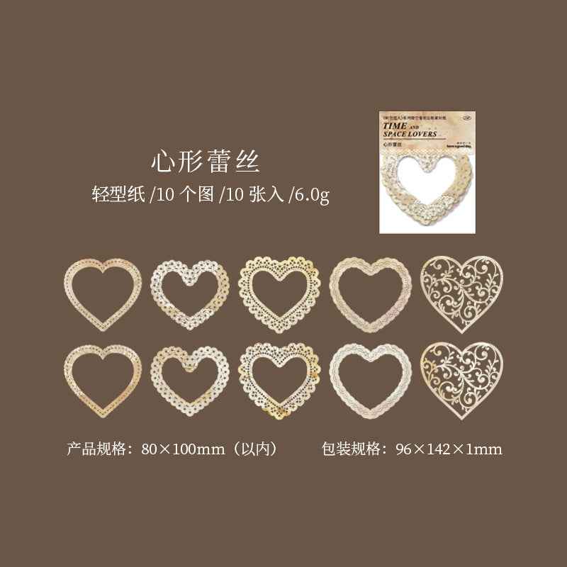 Wonderful Day Series Lace Hollow Frame Material Paper for Scrapbooking