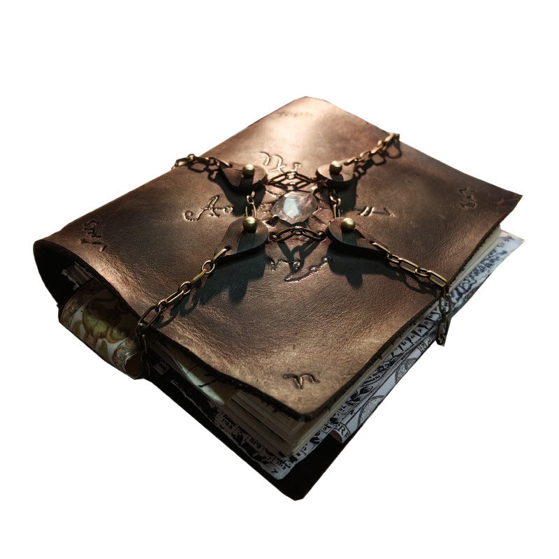 Magic Theme Notebook – Retro Handmade Cowhide Journal - ViktaShop