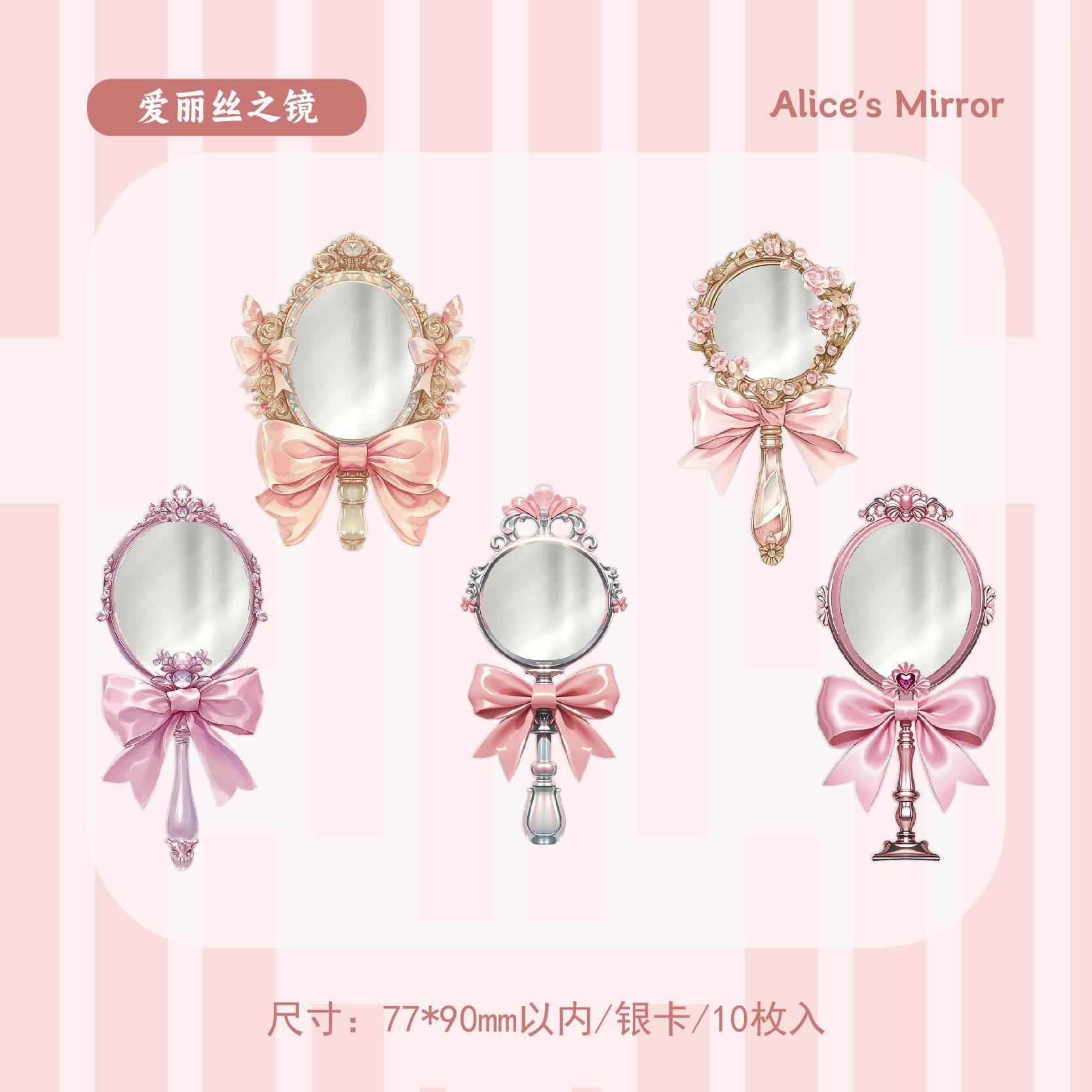 Glazed Mirror Series Notes - Alice's Mirror & More - 6 pcs - ViktaShop