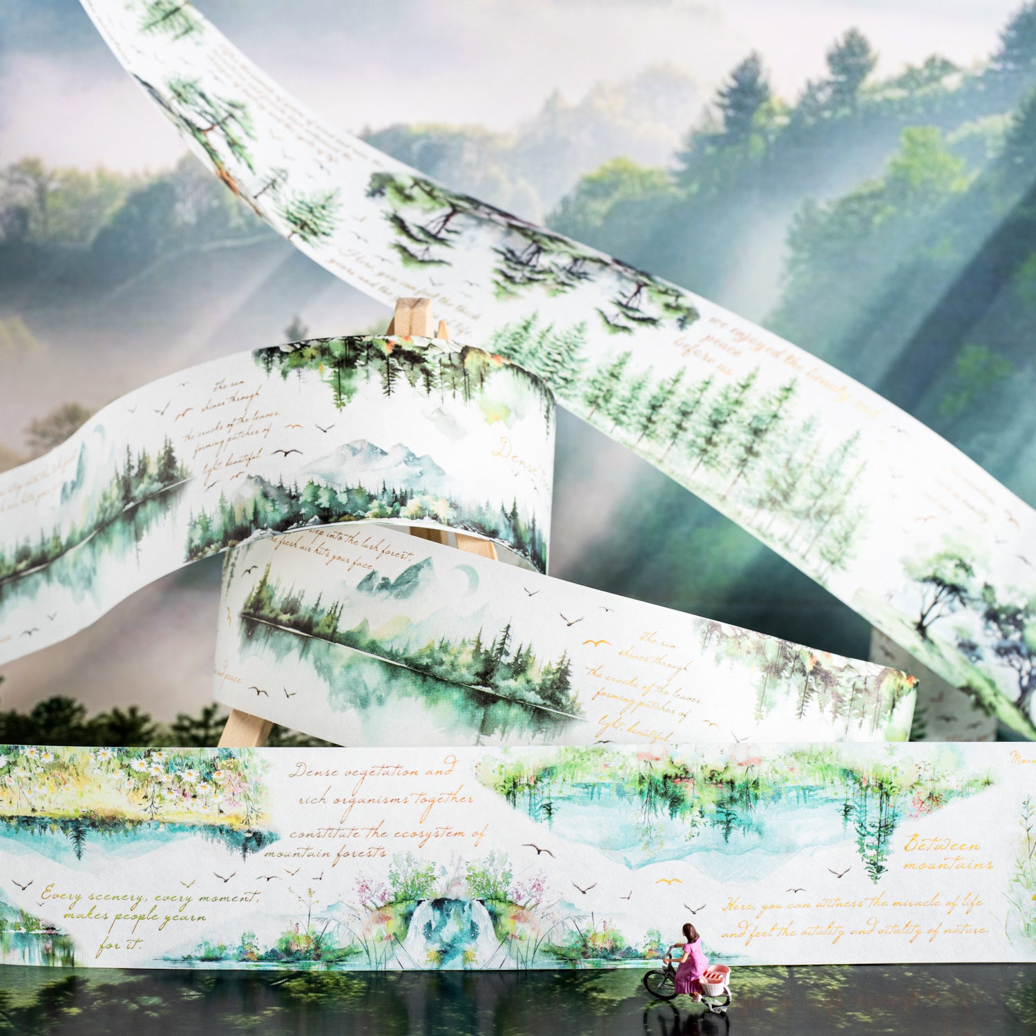 Hidden in the Mountains and Forests – Washi Tape, 2m - ViktaShop