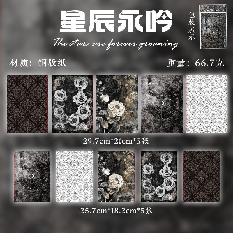 Twilight Legend Series Retro Paper DIY Decoration Backing, 4 Options - ViktaShop