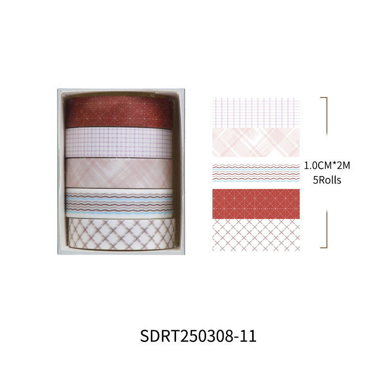 Plain Paper Series Washi Tape Set, 4 Rolls - ViktaShop