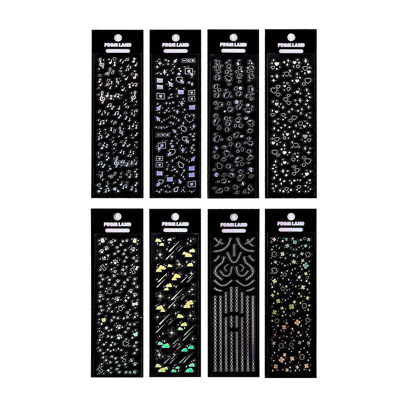 Star Laser Transparent Stickers – Cute Waterproof Set - ViktaShop