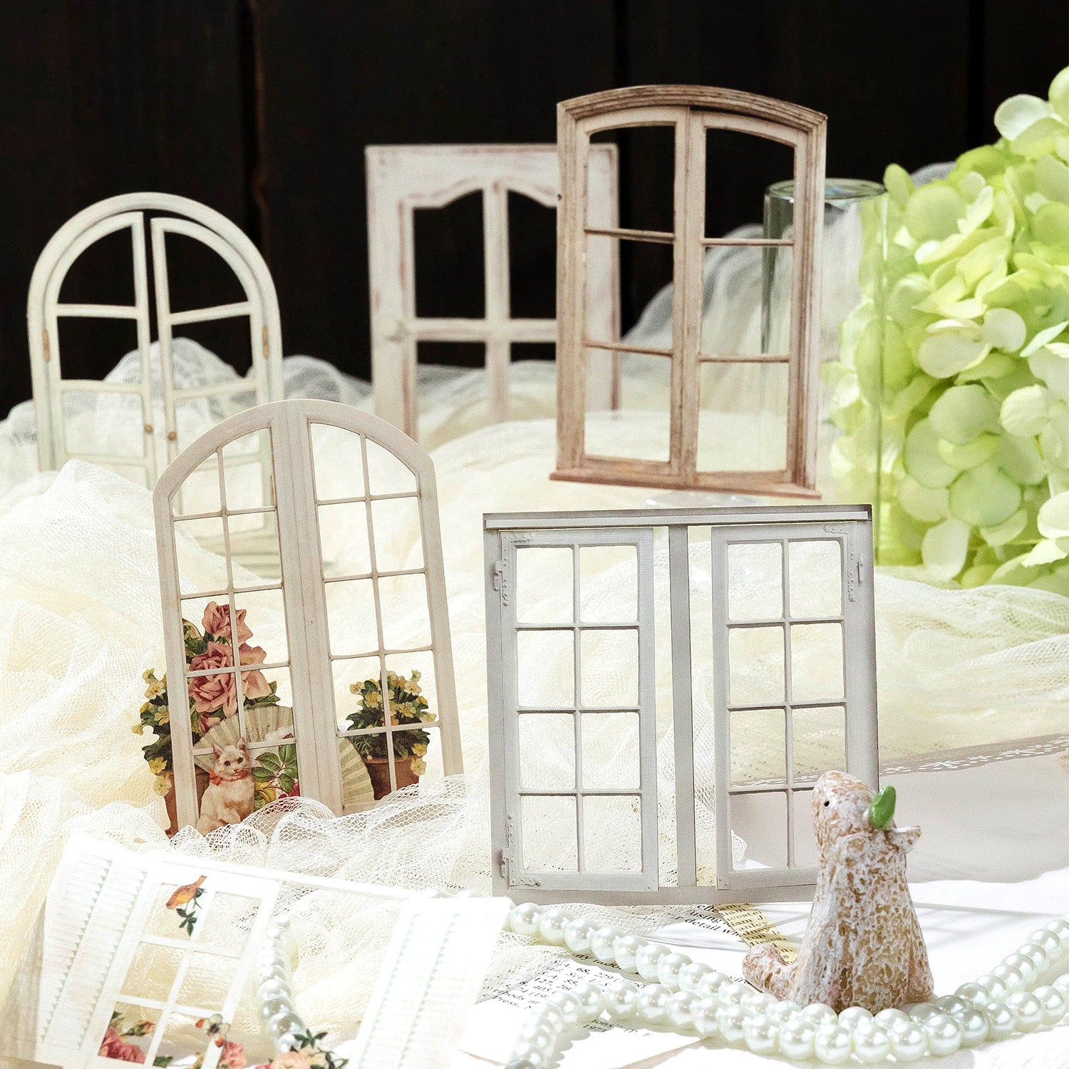 Vintage Hollow Flower Window Stickers, 10 Pcs - ViktaShop