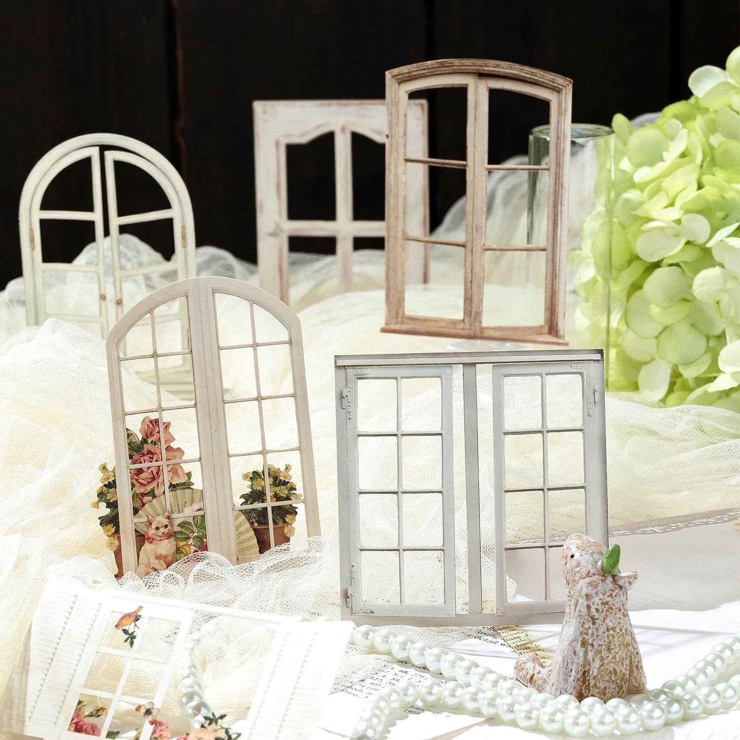 Vintage Hollow Flower Window Stickers, 10 Pcs