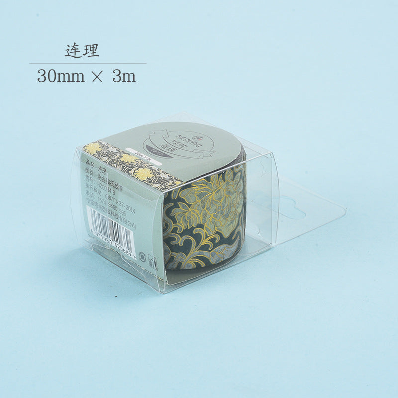 Ancient Style Flowers Bronzing Hand Tape, 3m - ViktaShop