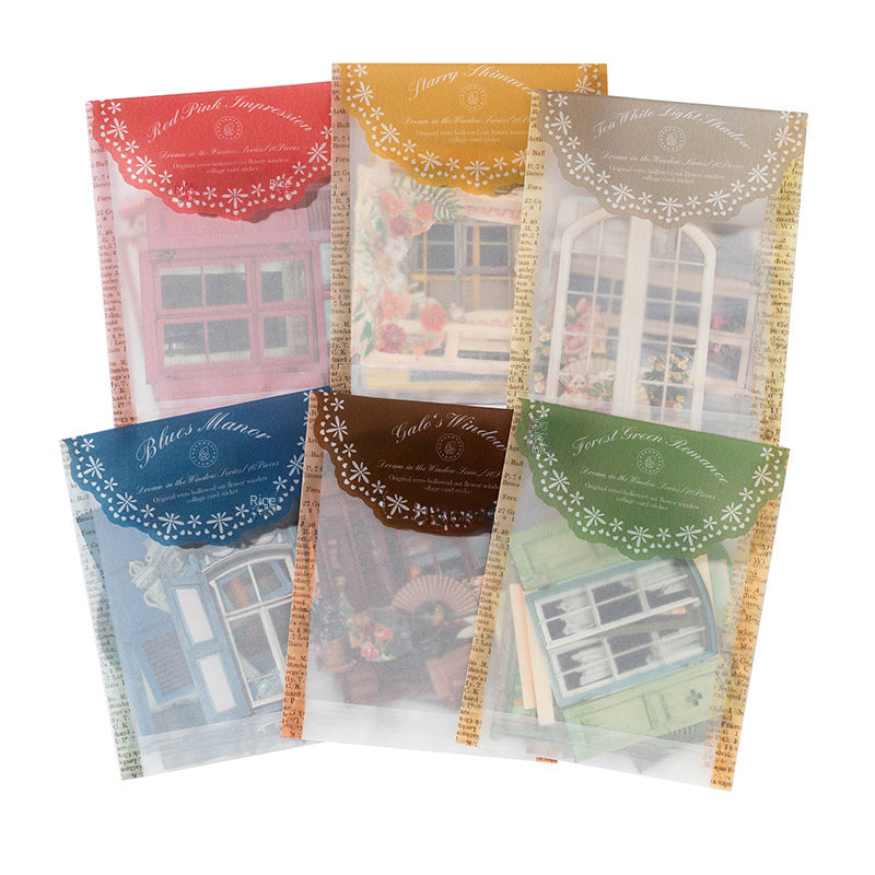 Vintage Hollow Flower Window Stickers, 10 Pcs - ViktaShop