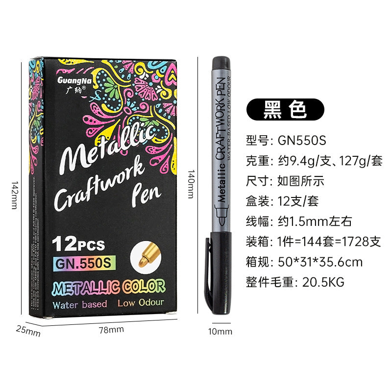 Color Metal Pen Set - Hard Tip Art Marker - ViktaShop