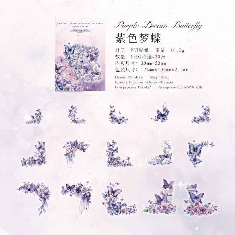 Beautiful PET Corner Style Stickers for Scrapbooking